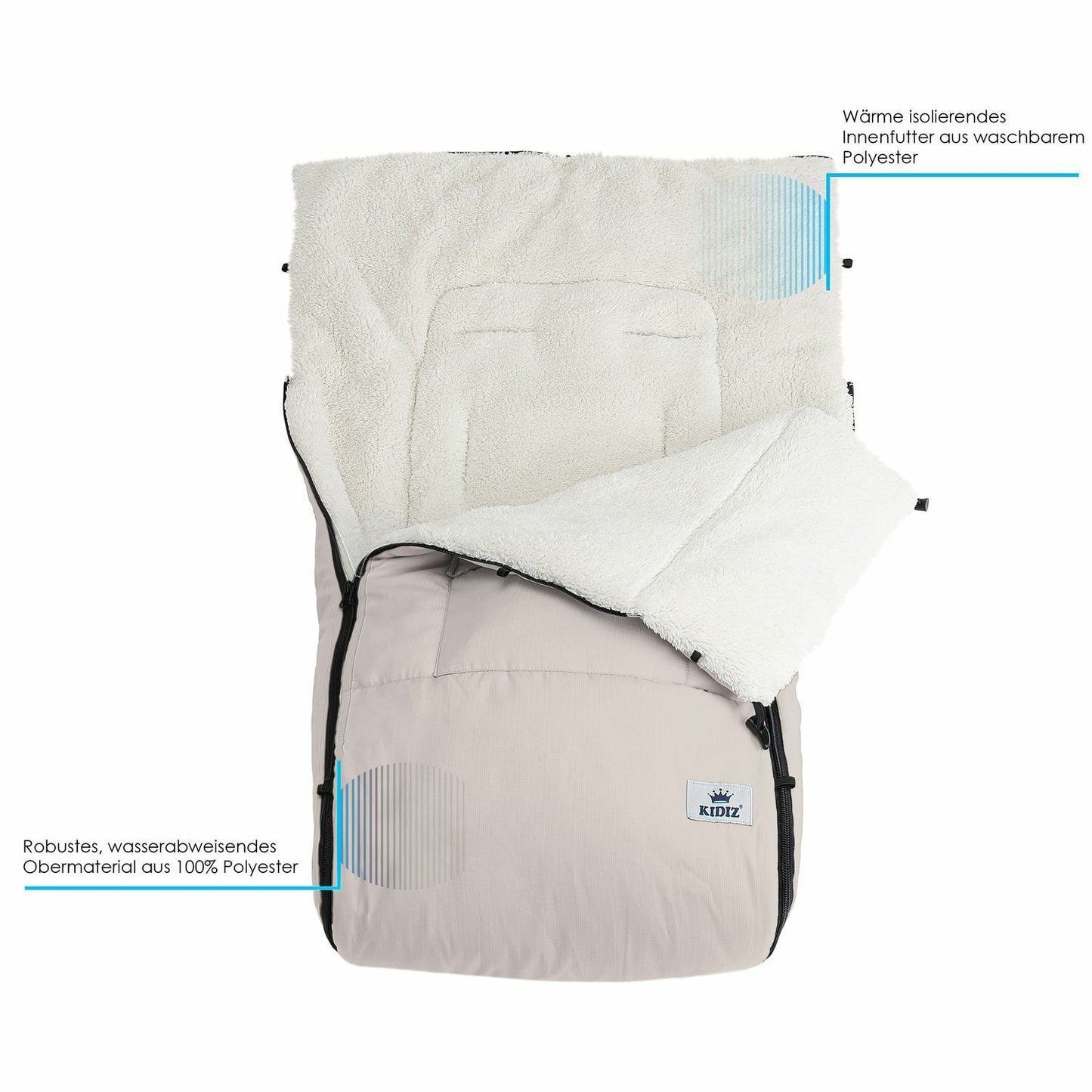 KIDIZ® Babyfußsack Baby Winterfußsack Kinderwagenfuß
