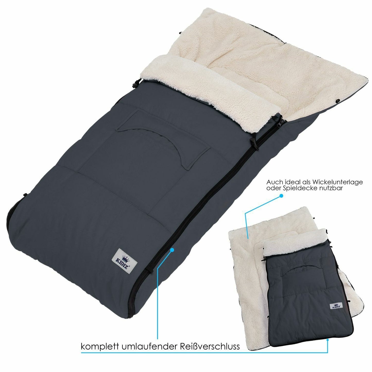 KIDIZ® Babyfußsack Baby Winterfußsack Kinderwagenfuß