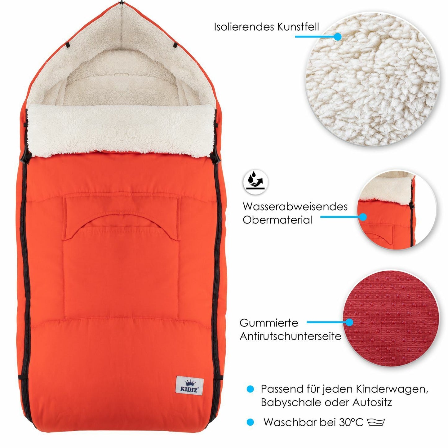 KIDIZ® Babyfußsack Baby Winterfußsack Kinderwagenfuß