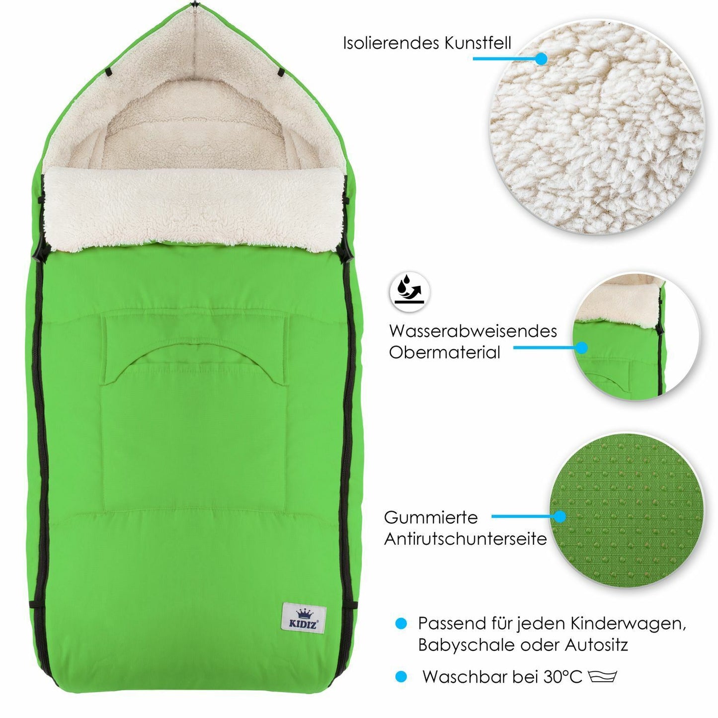 KIDIZ® Babyfußsack Baby Winterfußsack Kinderwagenfuß