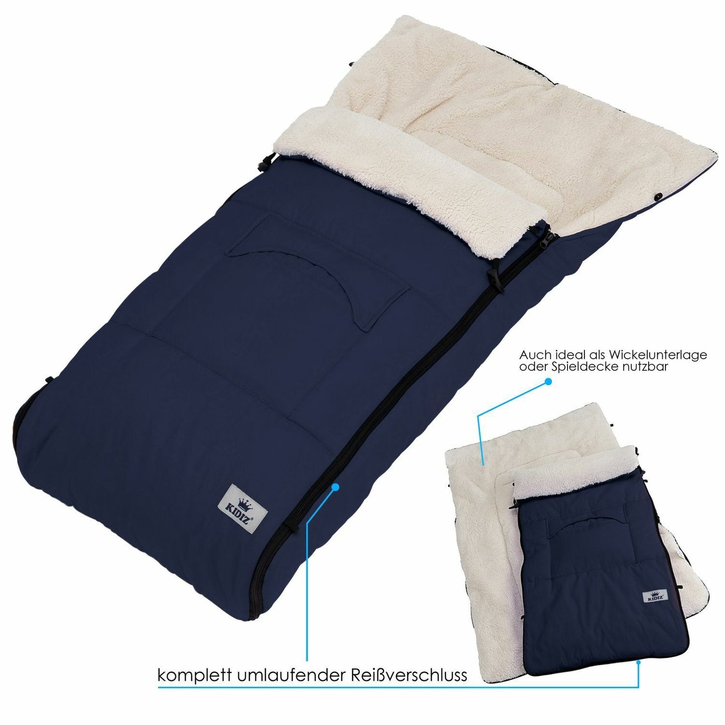KIDIZ® Babyfußsack Baby Winterfußsack Kinderwagenfuß