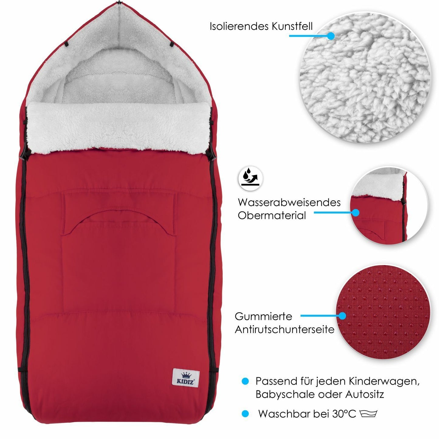 KIDIZ® Babyfußsack Baby Winterfußsack Kinderwagenfuß