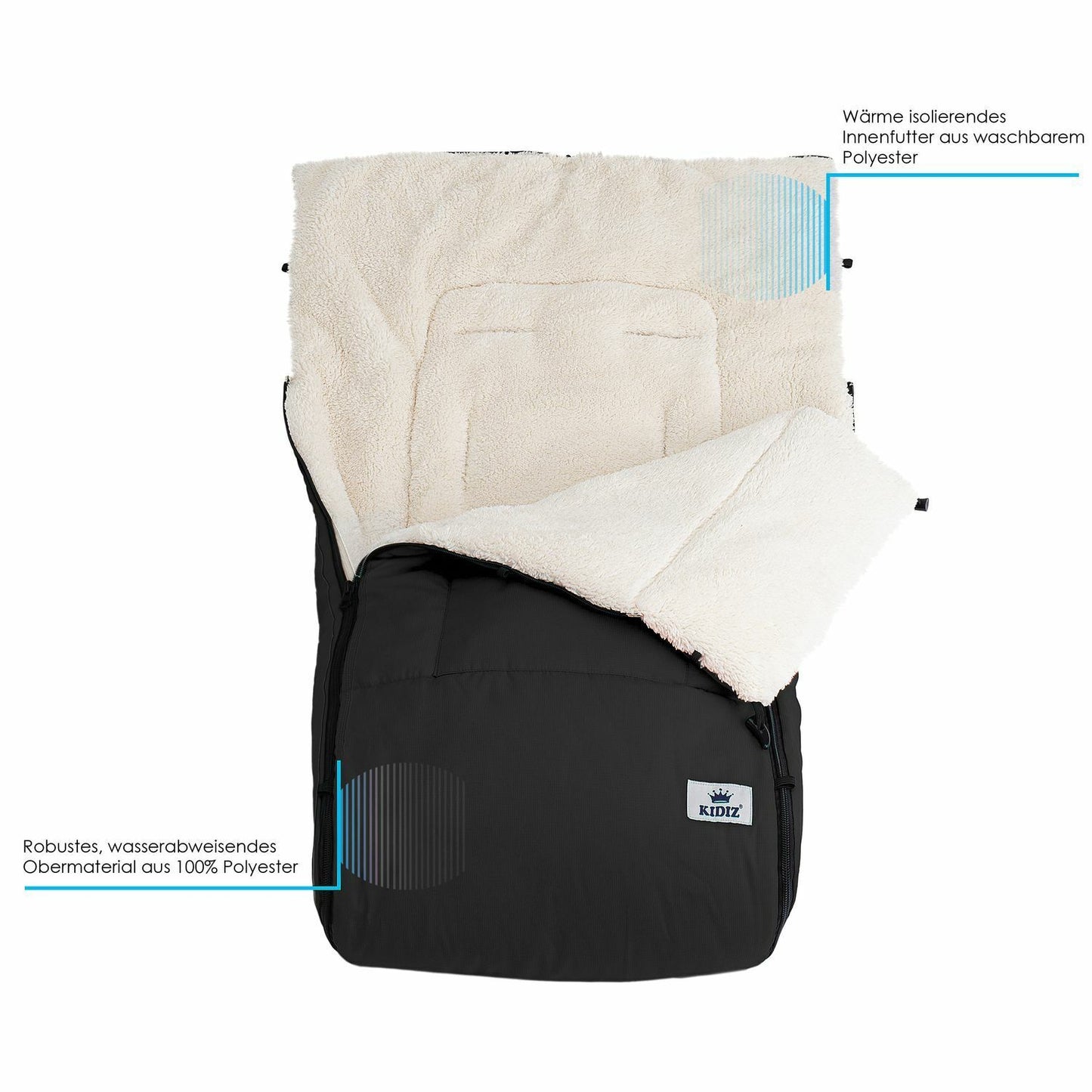 KIDIZ® Babyfußsack Baby Winterfußsack Kinderwagenfuß