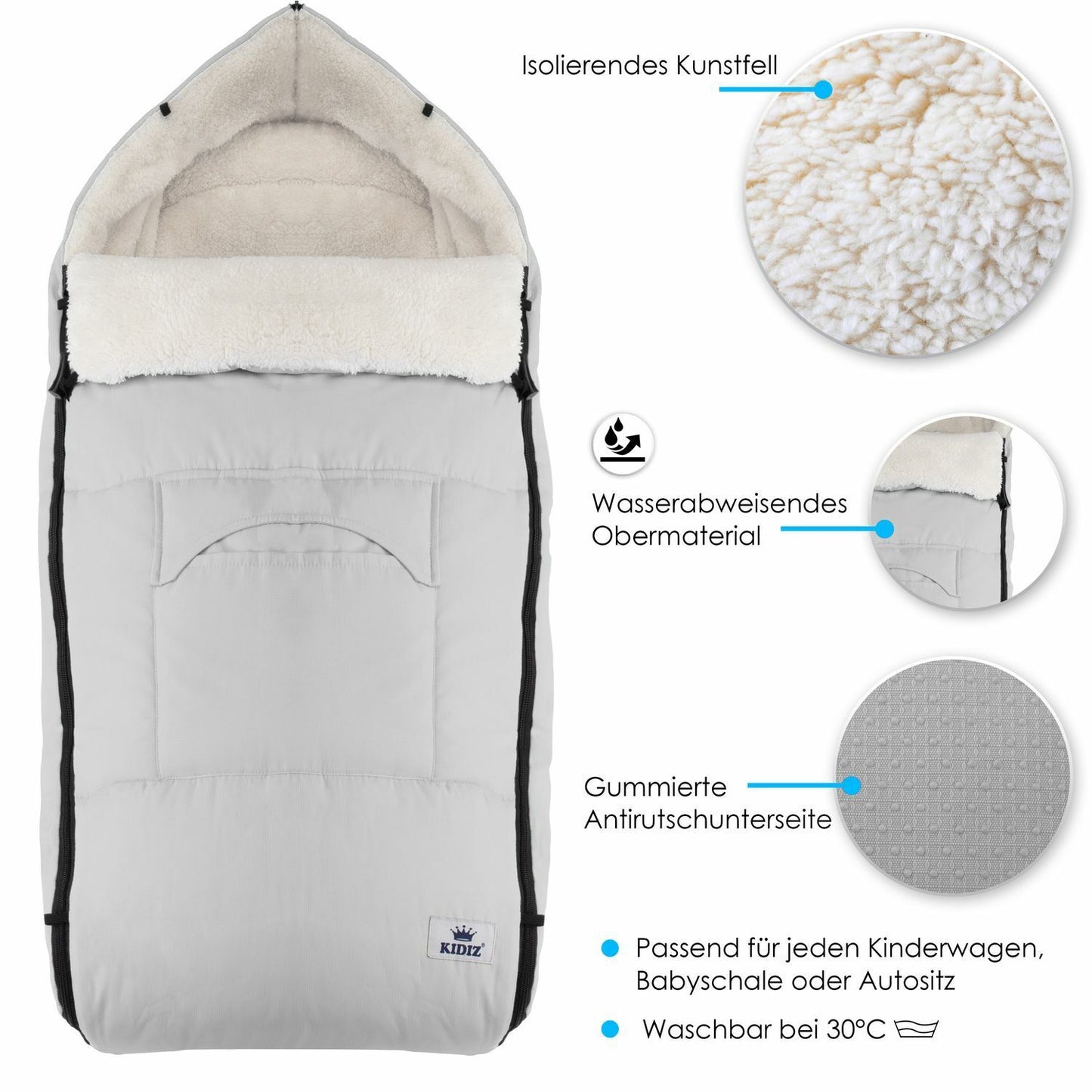 KIDIZ® Babyfußsack Baby Winterfußsack Kinderwagenfuß