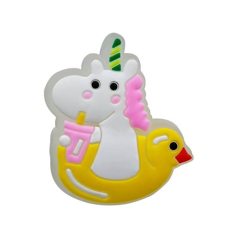 1Pcs Cute Owl Ladybug Cows Cat LED Shoe Charms Unicorn Gamepad Stethoscope Light up Shoe Decoration Sunflower Clog Pins