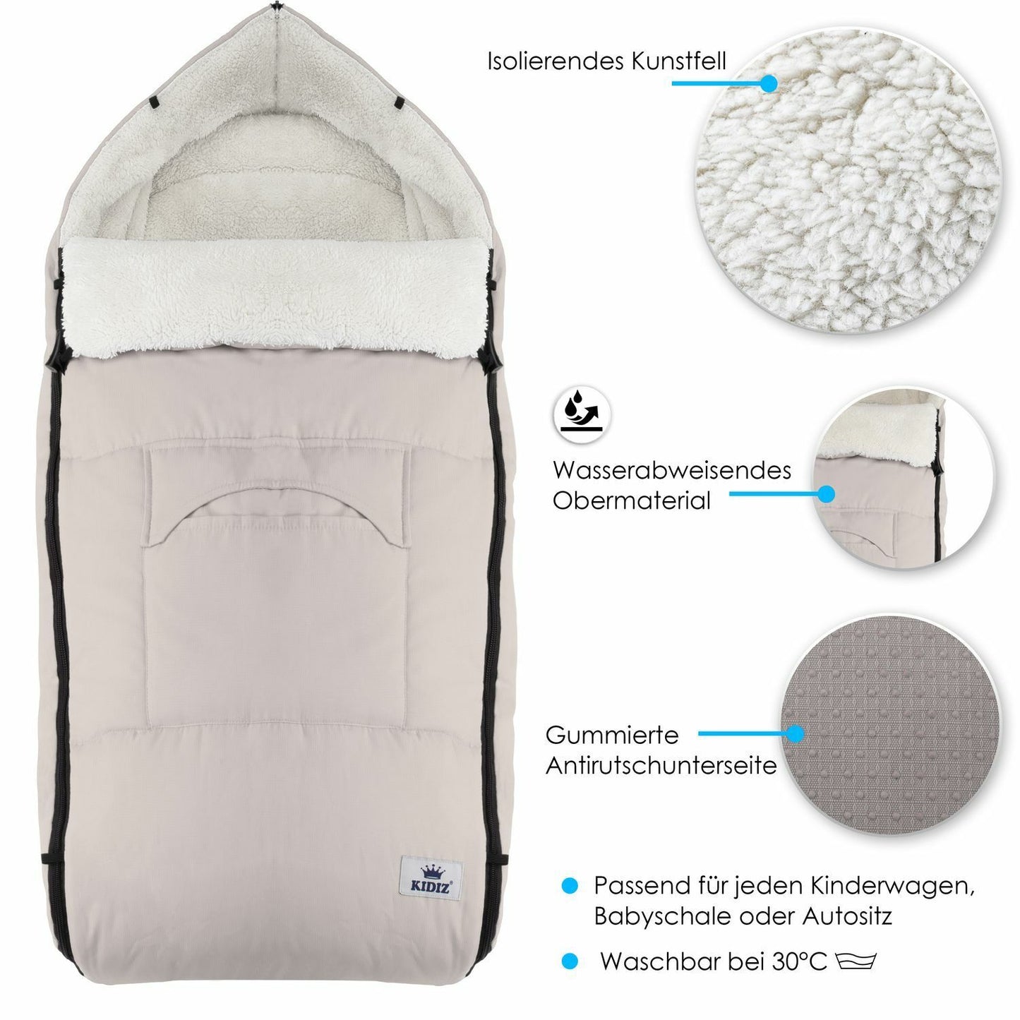 KIDIZ® Babyfußsack Baby Winterfußsack Kinderwagenfuß