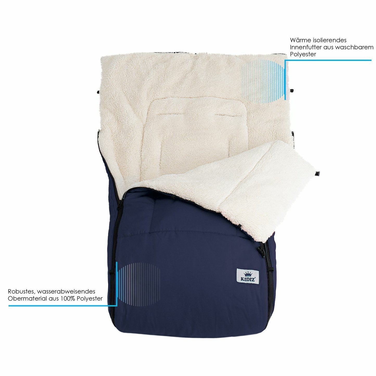 KIDIZ® Babyfußsack Baby Winterfußsack Kinderwagenfuß
