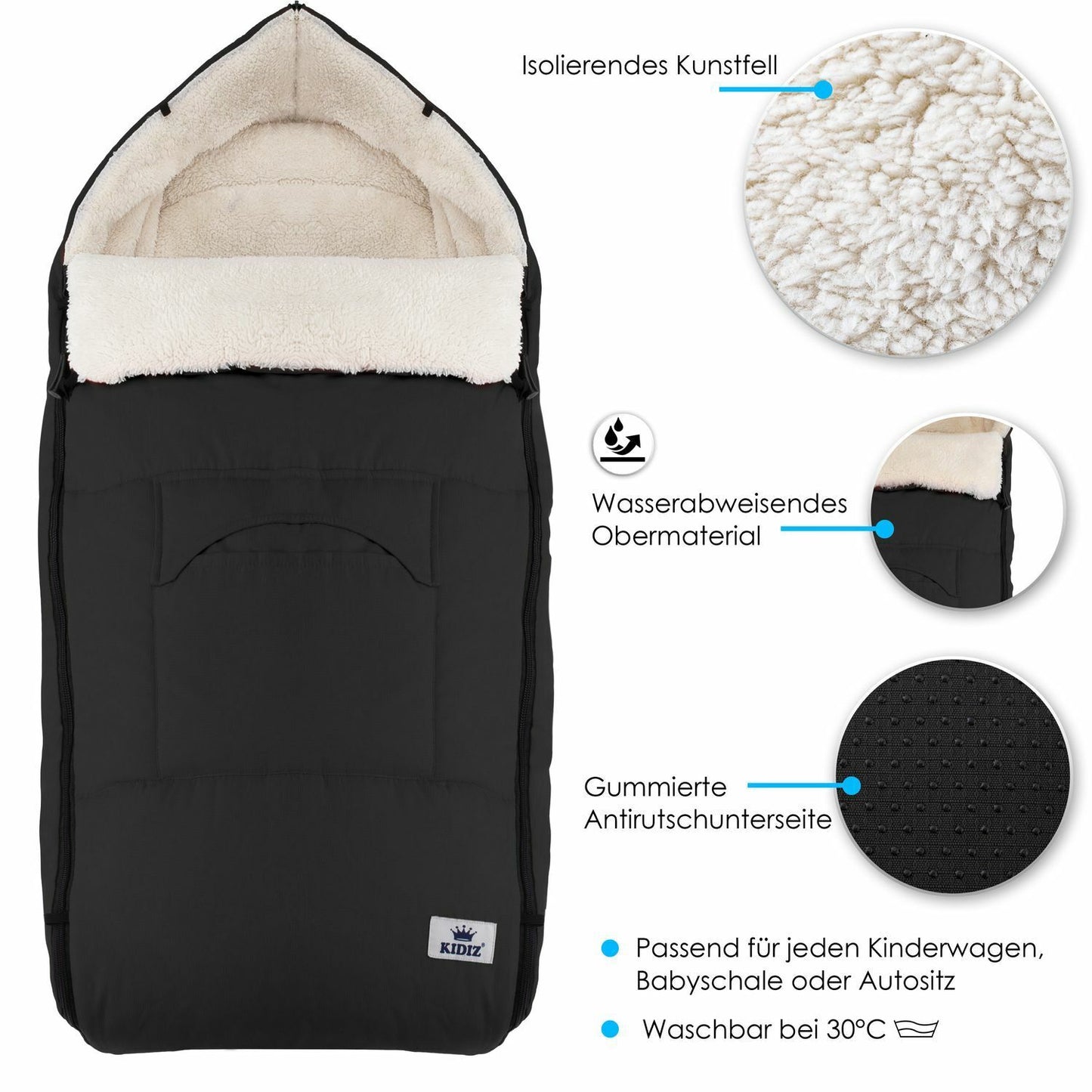 KIDIZ® Babyfußsack Baby Winterfußsack Kinderwagenfuß