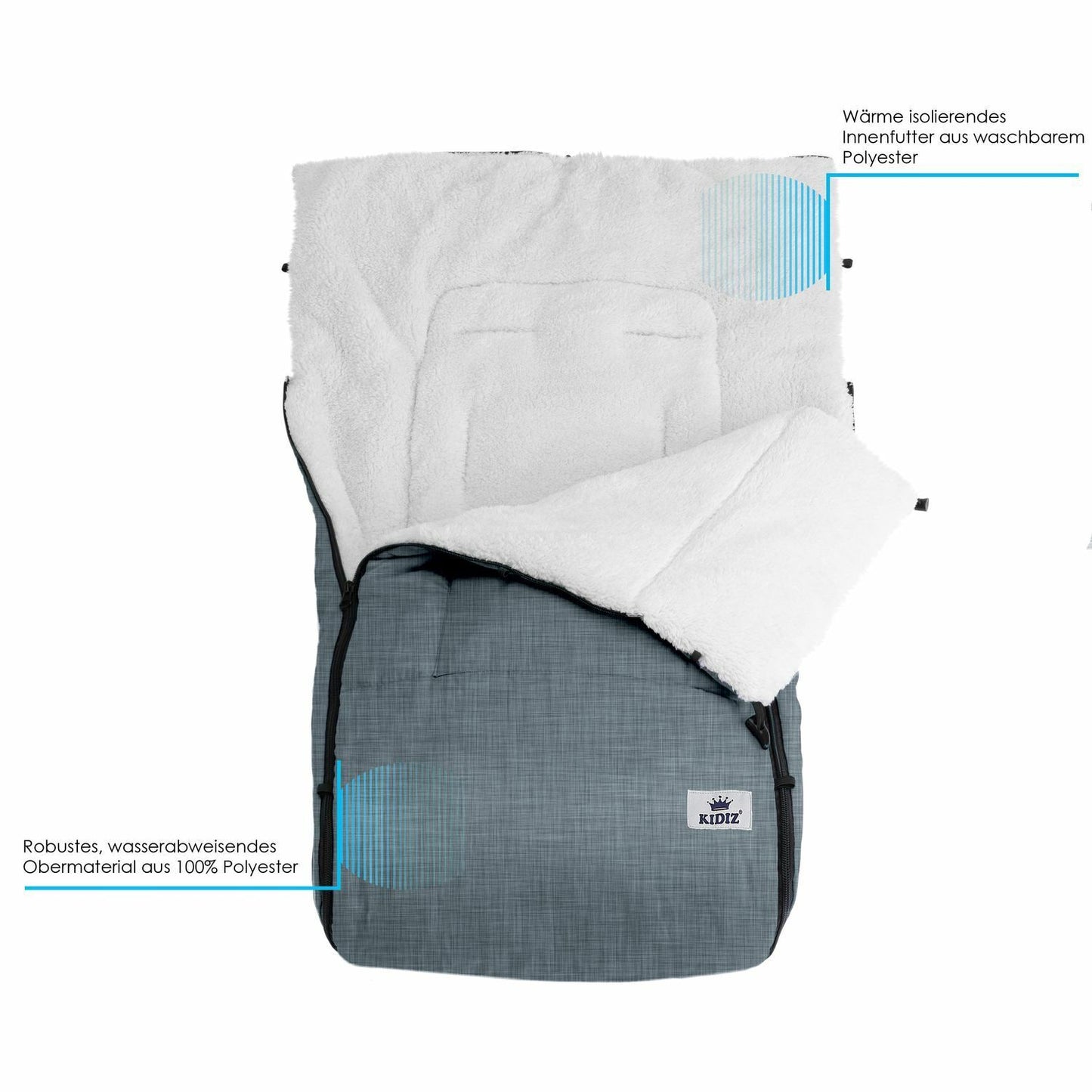KIDIZ® Babyfußsack Baby Winterfußsack Kinderwagenfuß