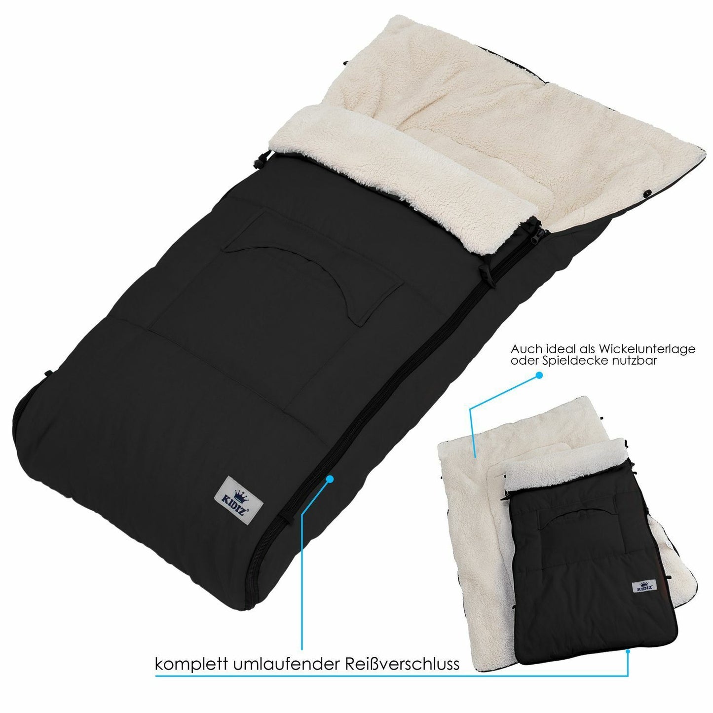 KIDIZ® Babyfußsack Baby Winterfußsack Kinderwagenfuß