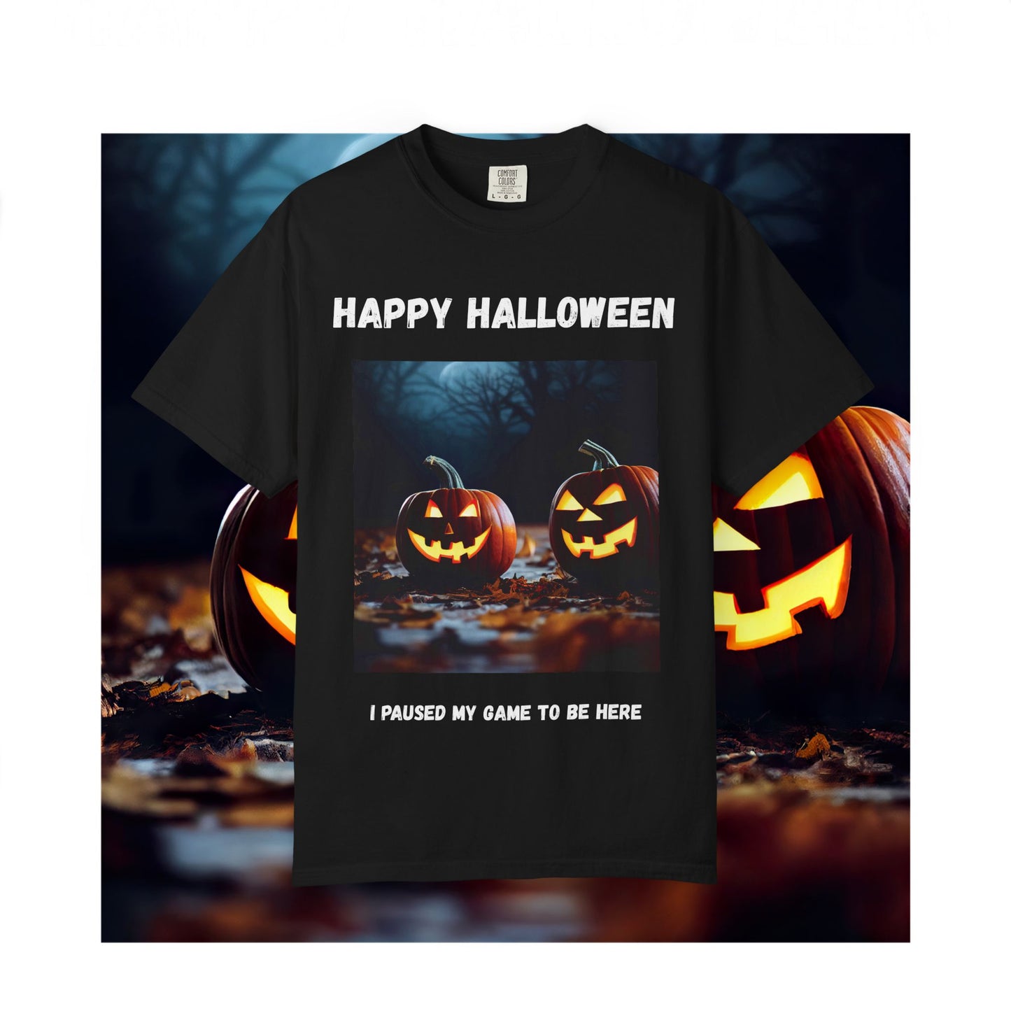 Adult Halloween T-Shirt - Unisex Garment-Dyed