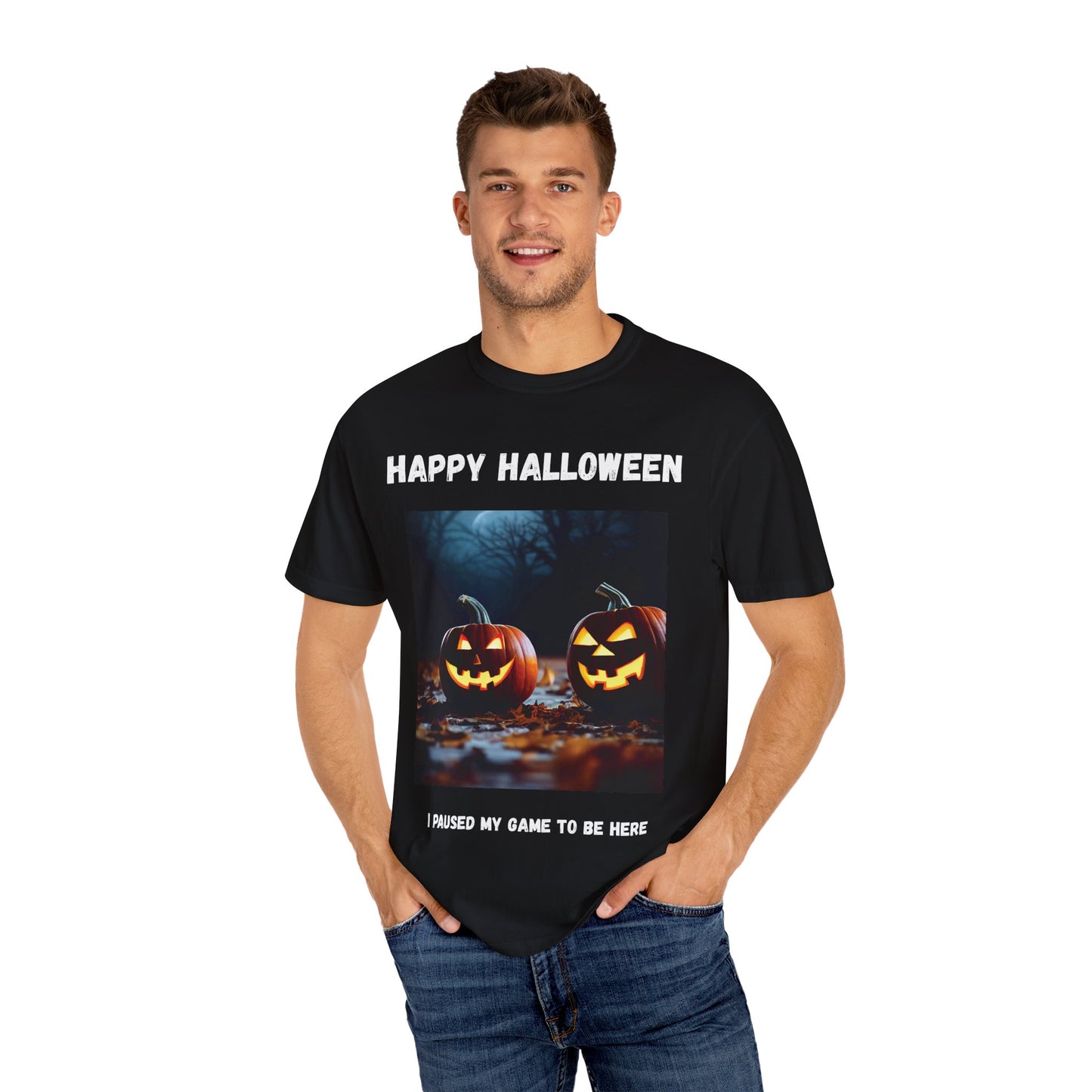 Adult Halloween T-Shirt - Unisex Garment-Dyed