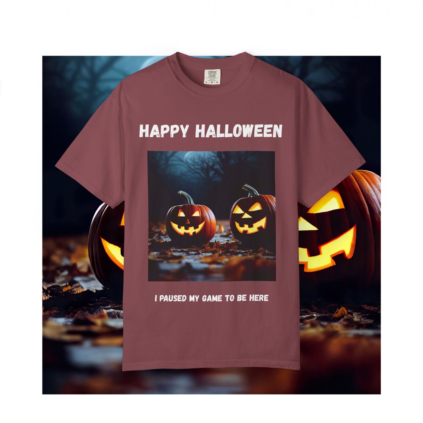 Adult Halloween T-Shirt - Unisex Garment-Dyed