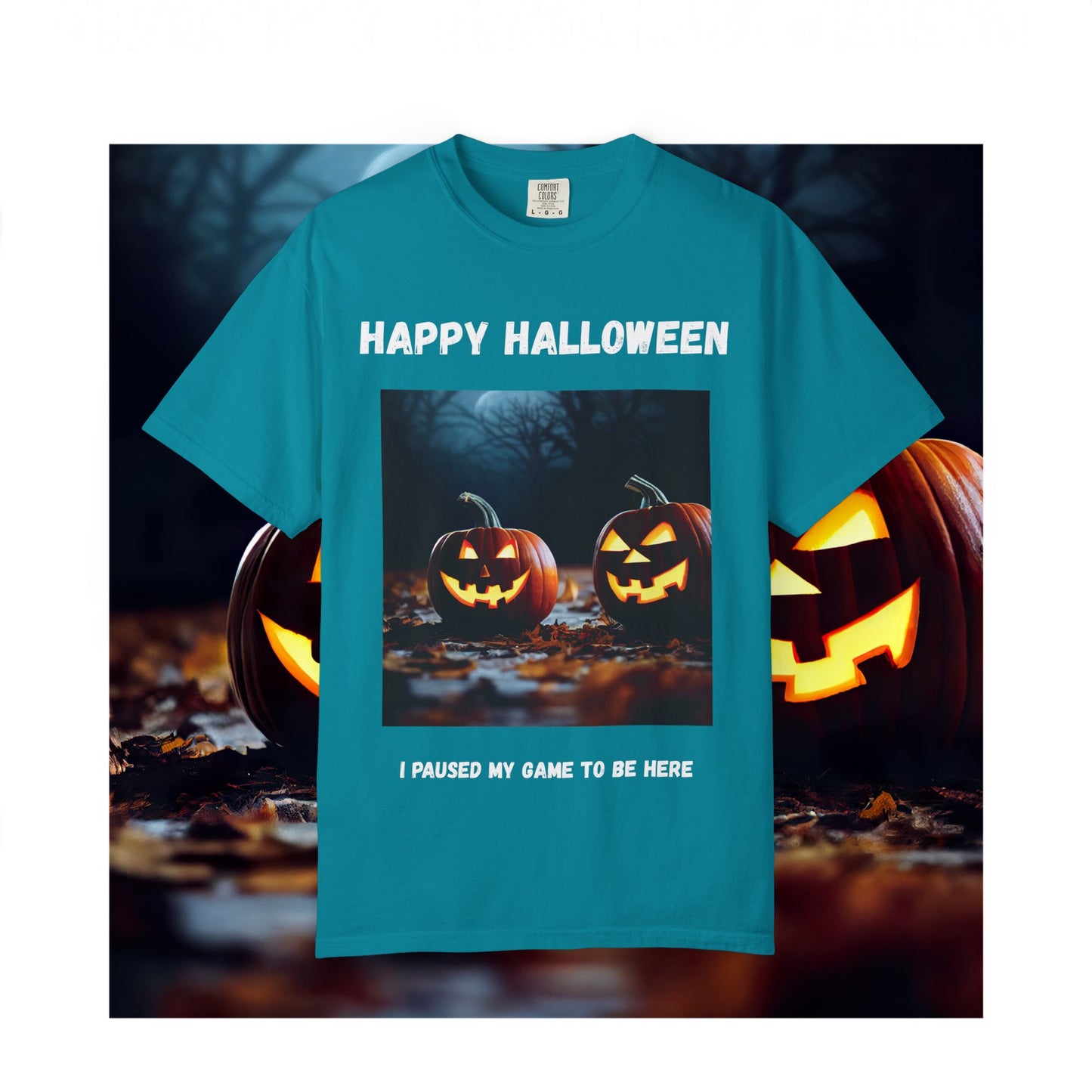 Adult Halloween T-Shirt - Unisex Garment-Dyed