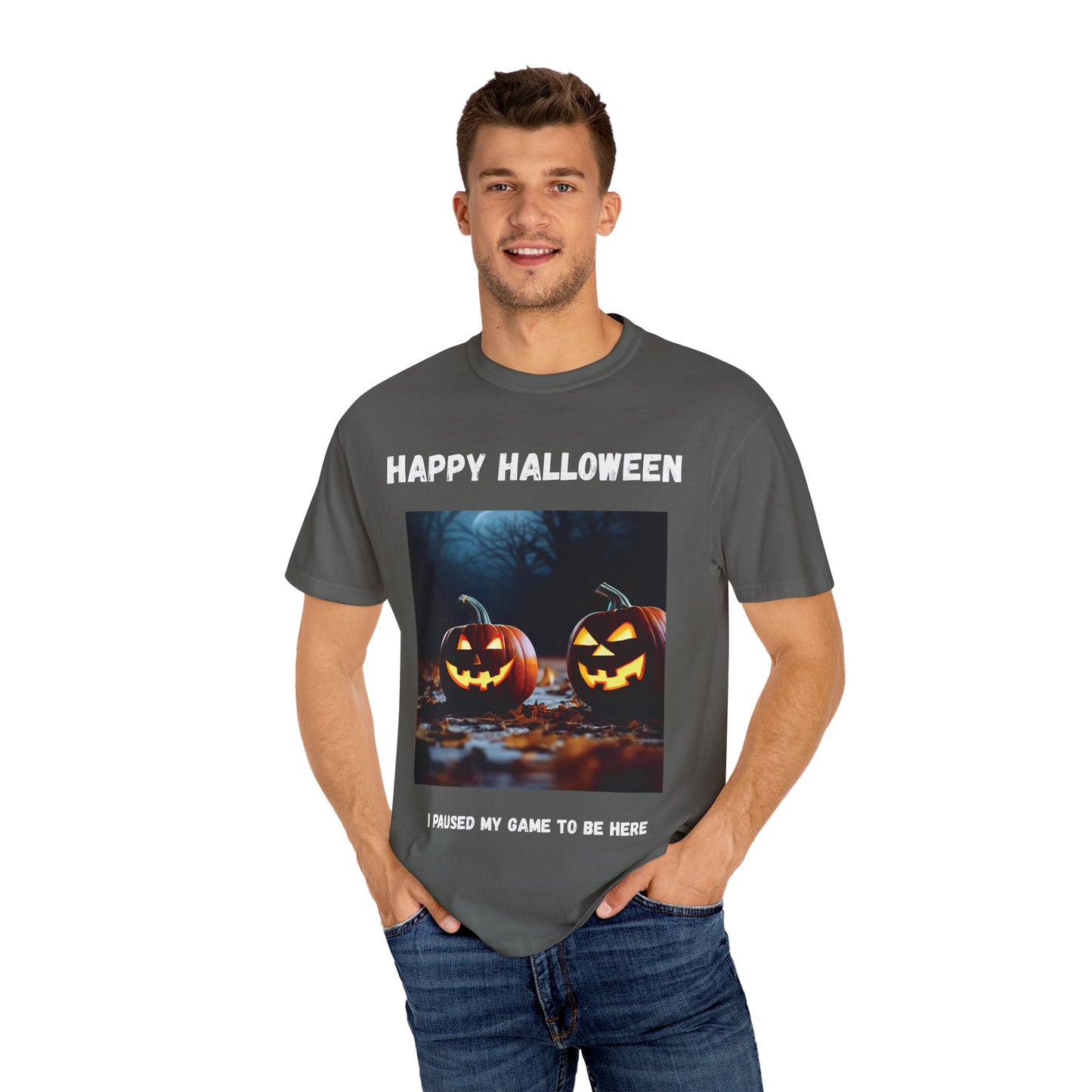 Adult Halloween T-Shirt - Unisex Garment-Dyed