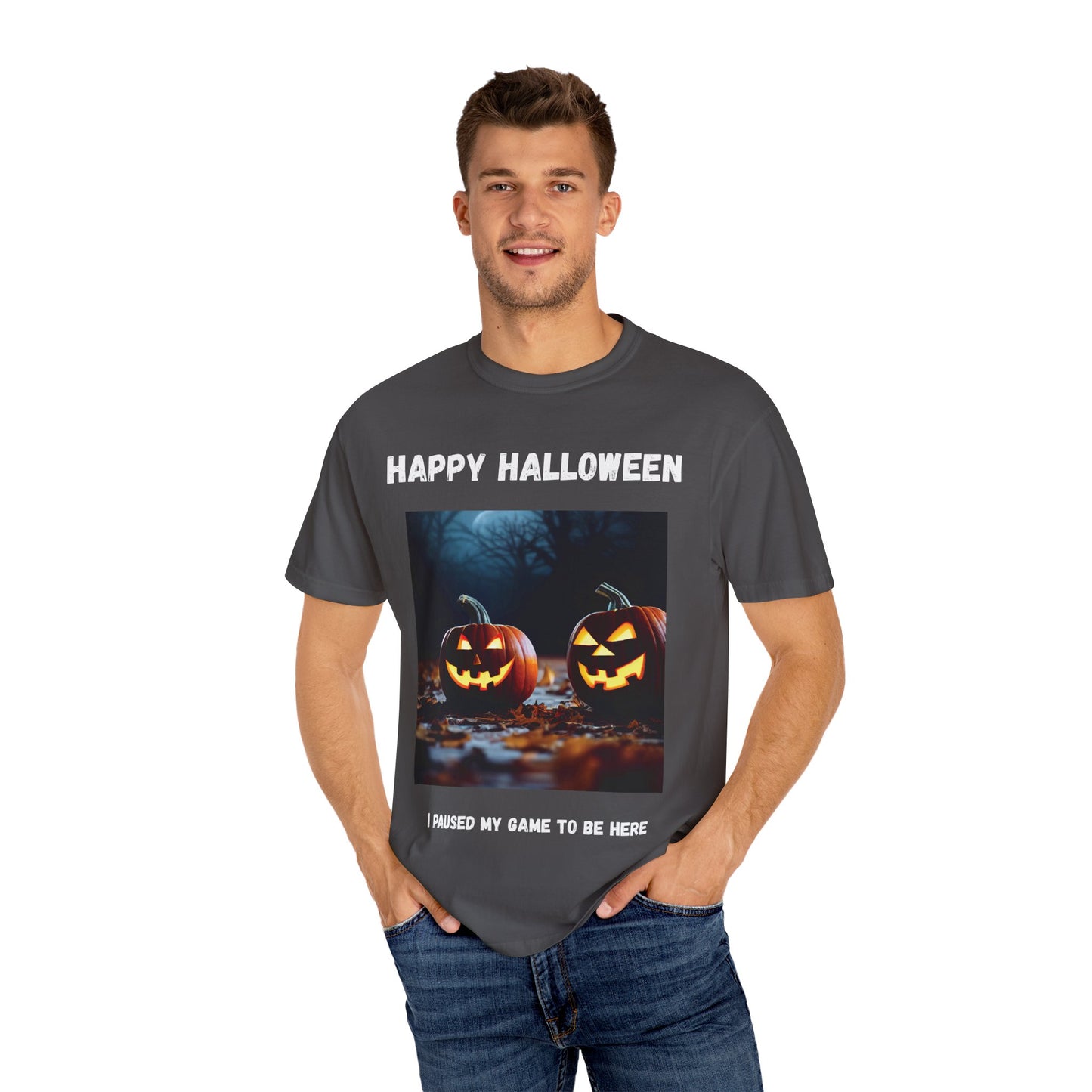 Adult Halloween T-Shirt - Unisex Garment-Dyed