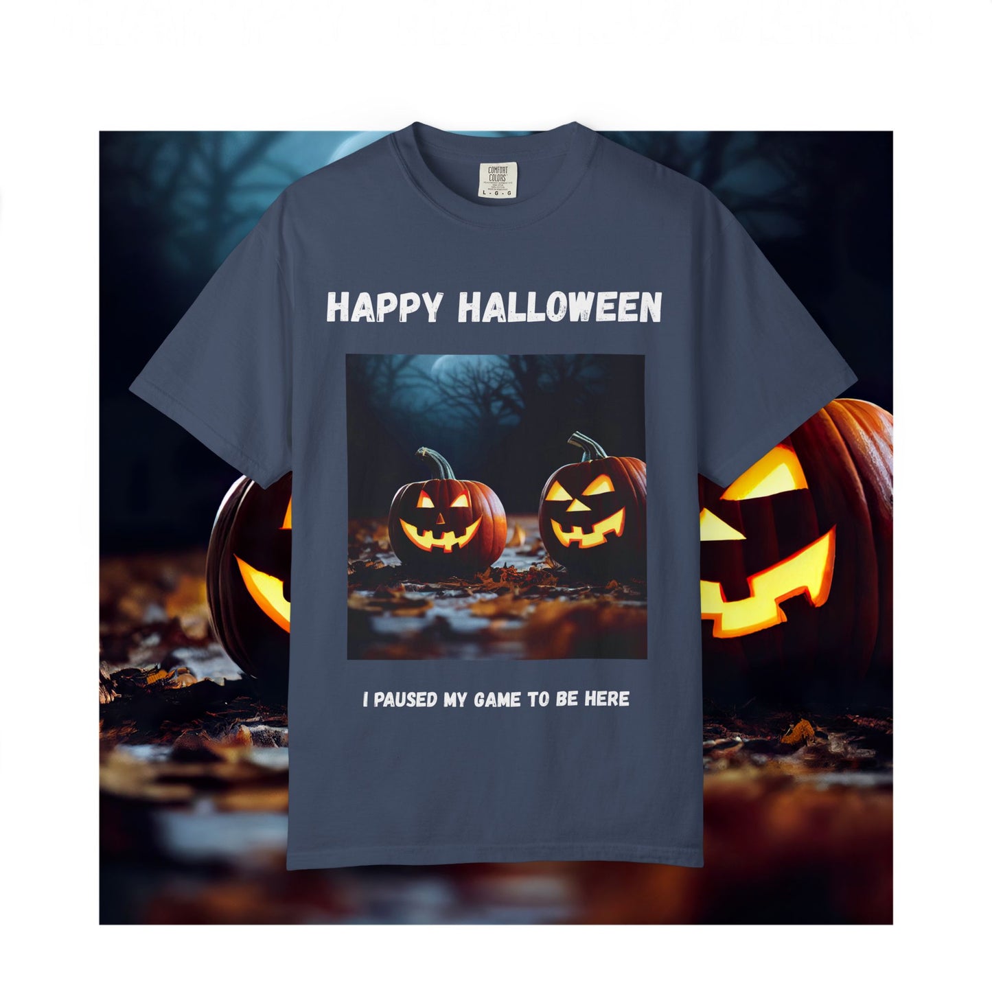 Adult Halloween T-Shirt - Unisex Garment-Dyed