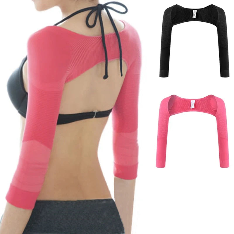 Sleek Arms & Perfect Posture: Arm Shaping Sleeves for Women - Back Support & Fat Reduction