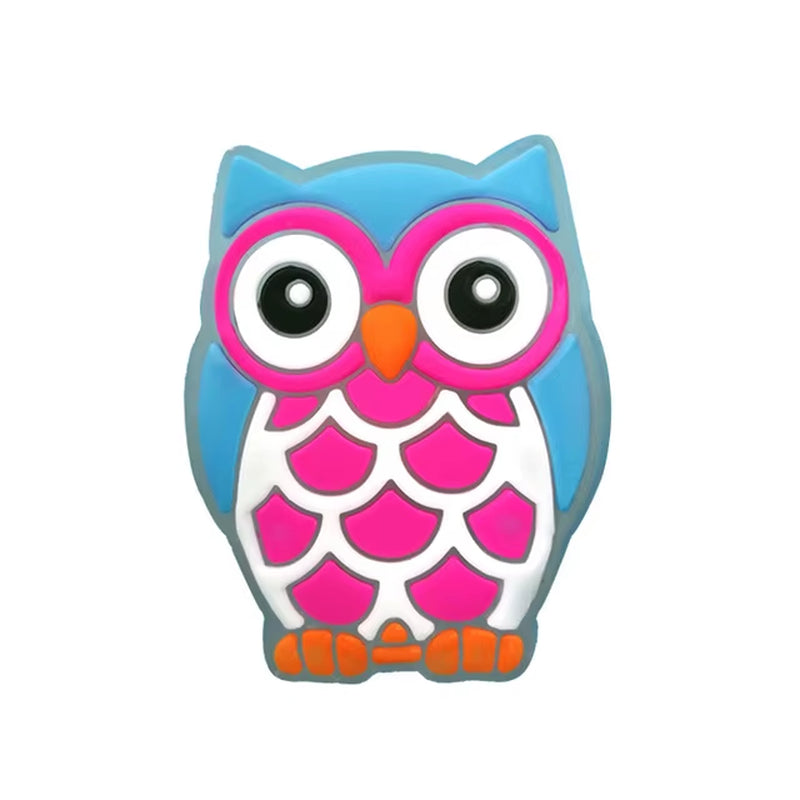 1Pcs Cute Owl Ladybug Cows Cat LED Shoe Charms Unicorn Gamepad Stethoscope Light up Shoe Decoration Sunflower Clog Pins