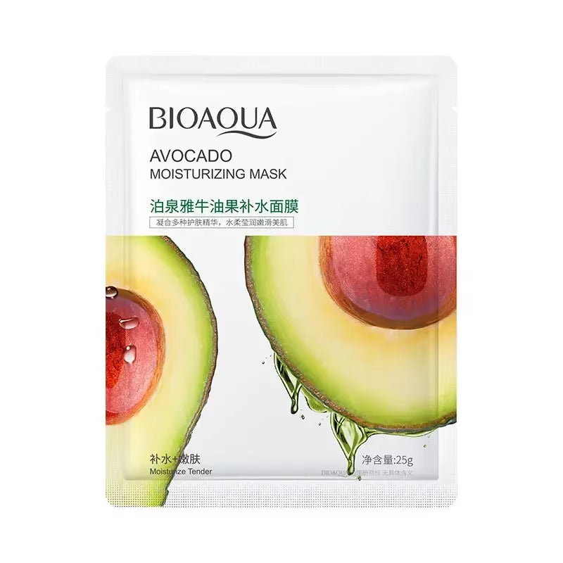 BIOAQUA Pomegranate Facial Mask Improved Drying Moisturizing Aloe Shrinking Pore Honey Moisturizing Cucumber Facial Mask