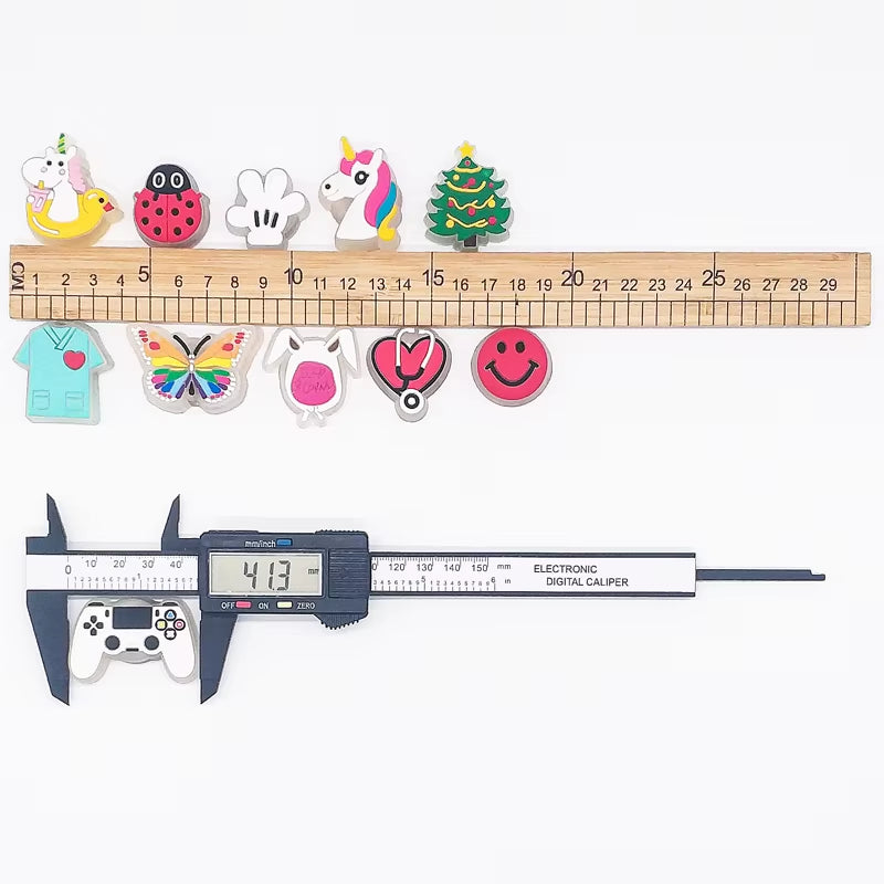 1Pcs Cute Owl Ladybug Cows Cat LED Shoe Charms Unicorn Gamepad Stethoscope Light up Shoe Decoration Sunflower Clog Pins