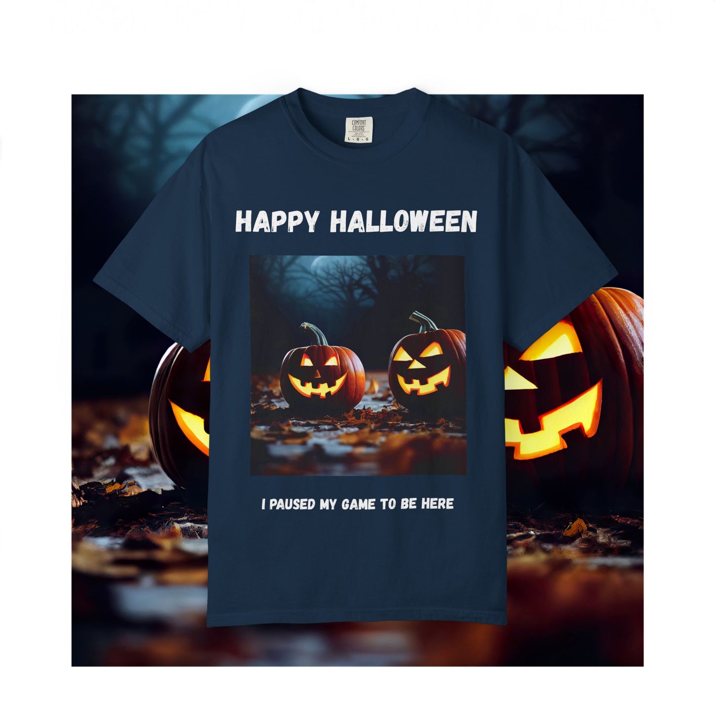 Adult Halloween T-Shirt - Unisex Garment-Dyed