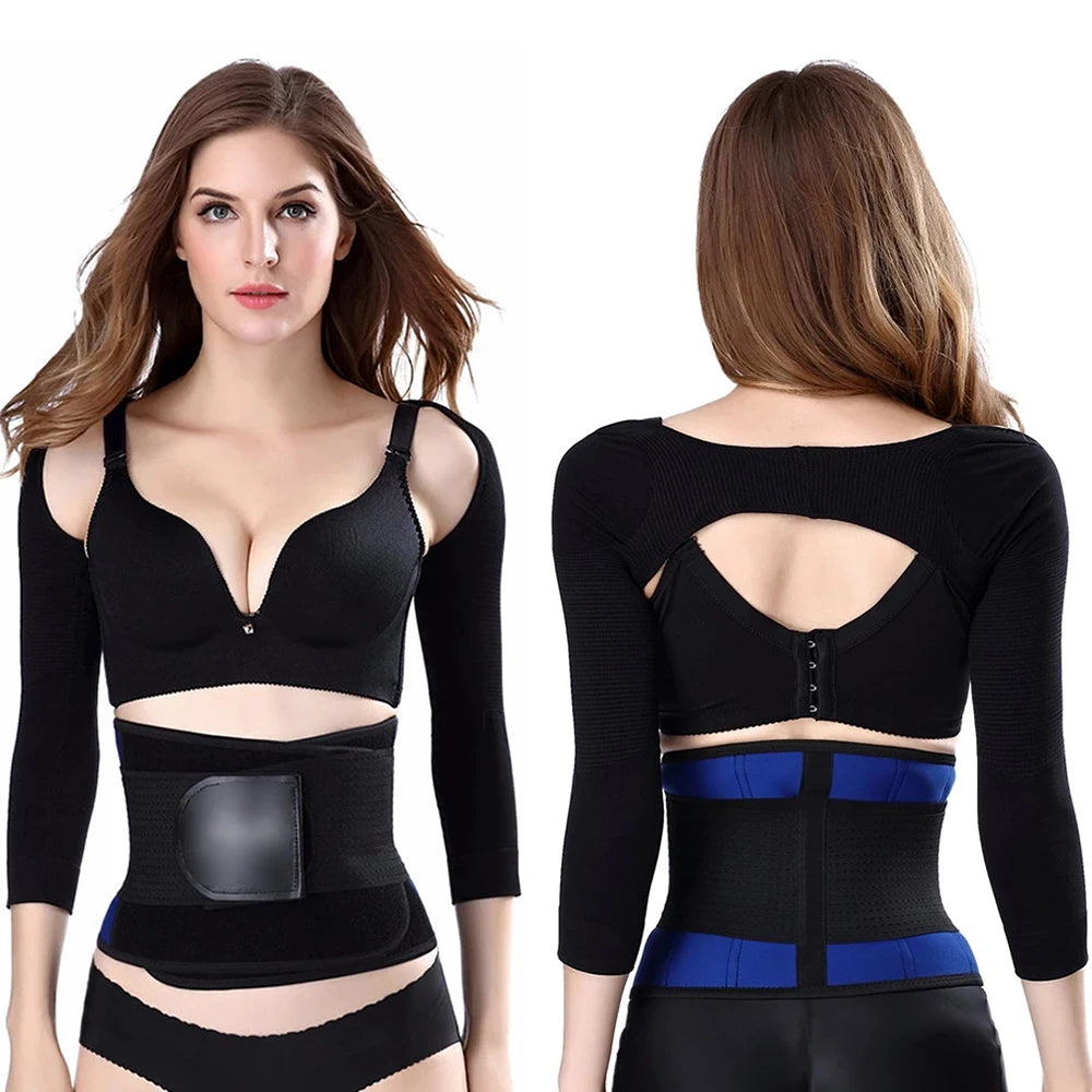 Sleek Arms & Perfect Posture: Arm Shaping Sleeves for Women - Back Support & Fat Reduction