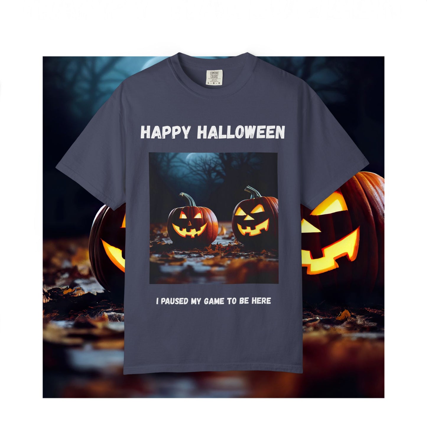 Adult Halloween T-Shirt - Unisex Garment-Dyed