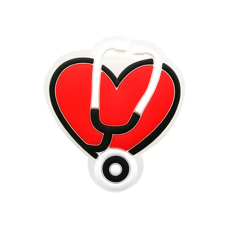 1Pcs Cute Owl Ladybug Cows Cat LED Shoe Charms Unicorn Gamepad Stethoscope Light up Shoe Decoration Sunflower Clog Pins