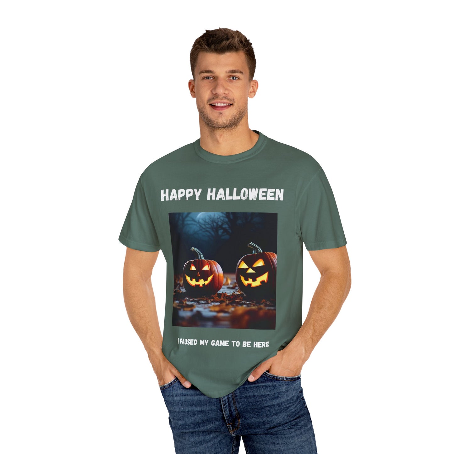 Adult Halloween T-Shirt - Unisex Garment-Dyed