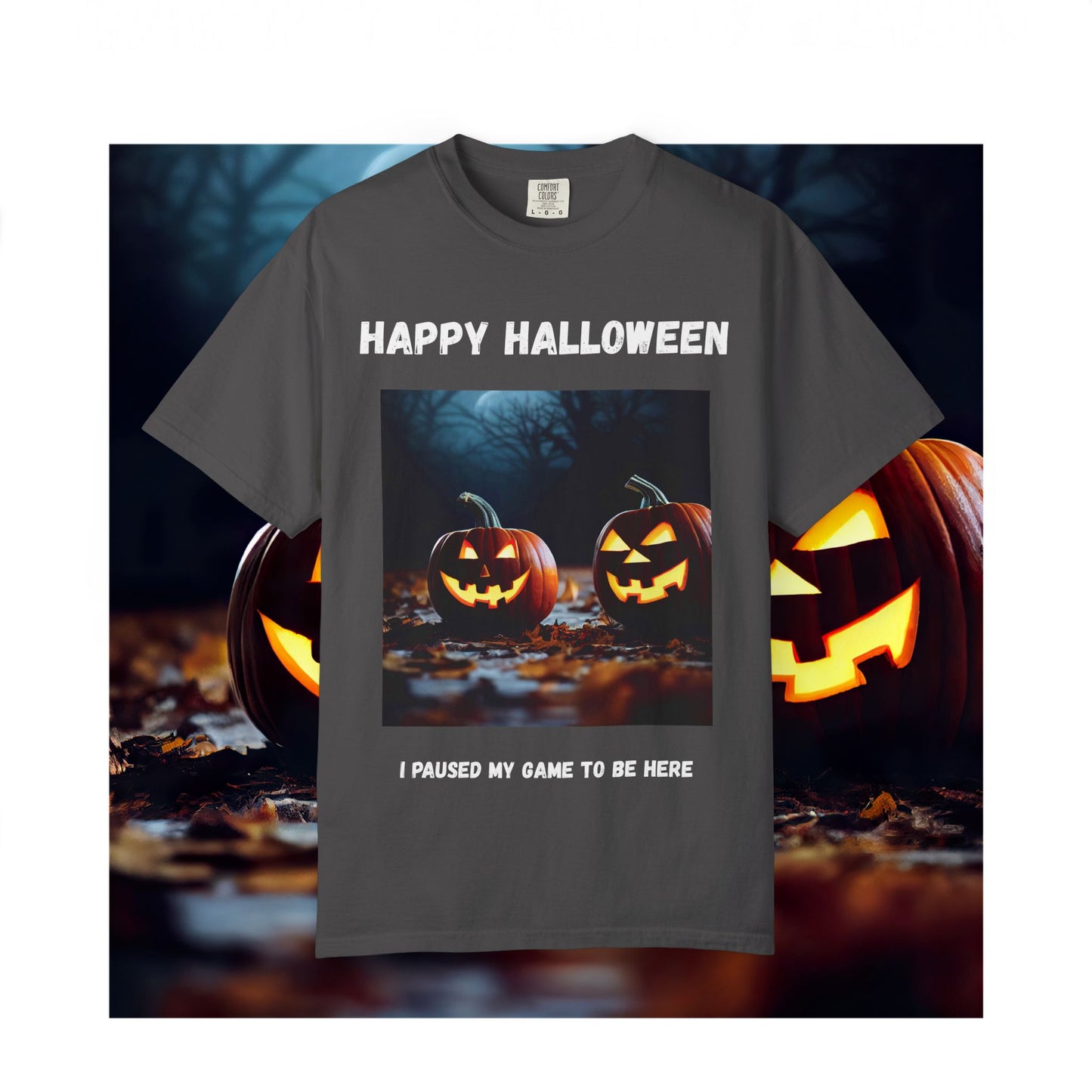 Adult Halloween T-Shirt - Unisex Garment-Dyed