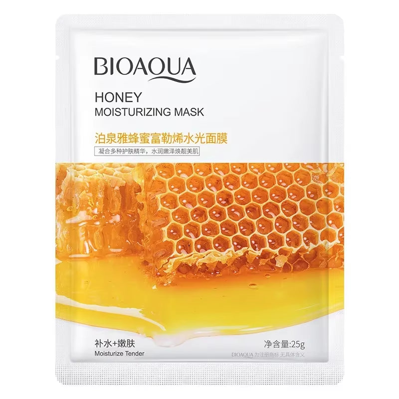 BIOAQUA Pomegranate Facial Mask Improved Drying Moisturizing Aloe Shrinking Pore Honey Moisturizing Cucumber Facial Mask