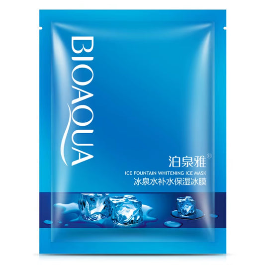BIOAQUA Ice Fountain Whitening Facial Mask Cool Hydrating Moisturizing Oil Control Brighten Face Mask Skin Care